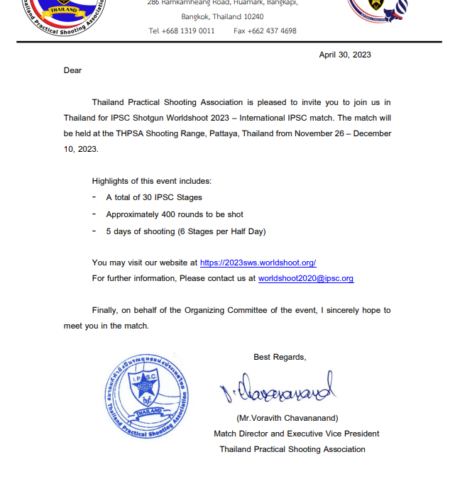 Official Invitation Letter